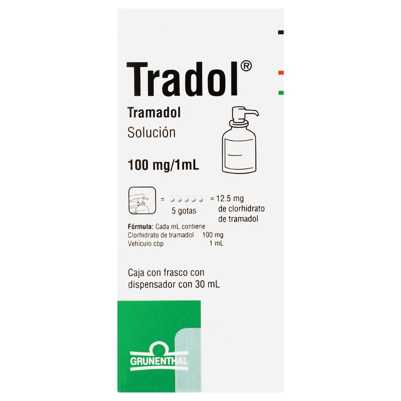 Tradol 100 Mg Gotas 30 Ml 7502209290495 7