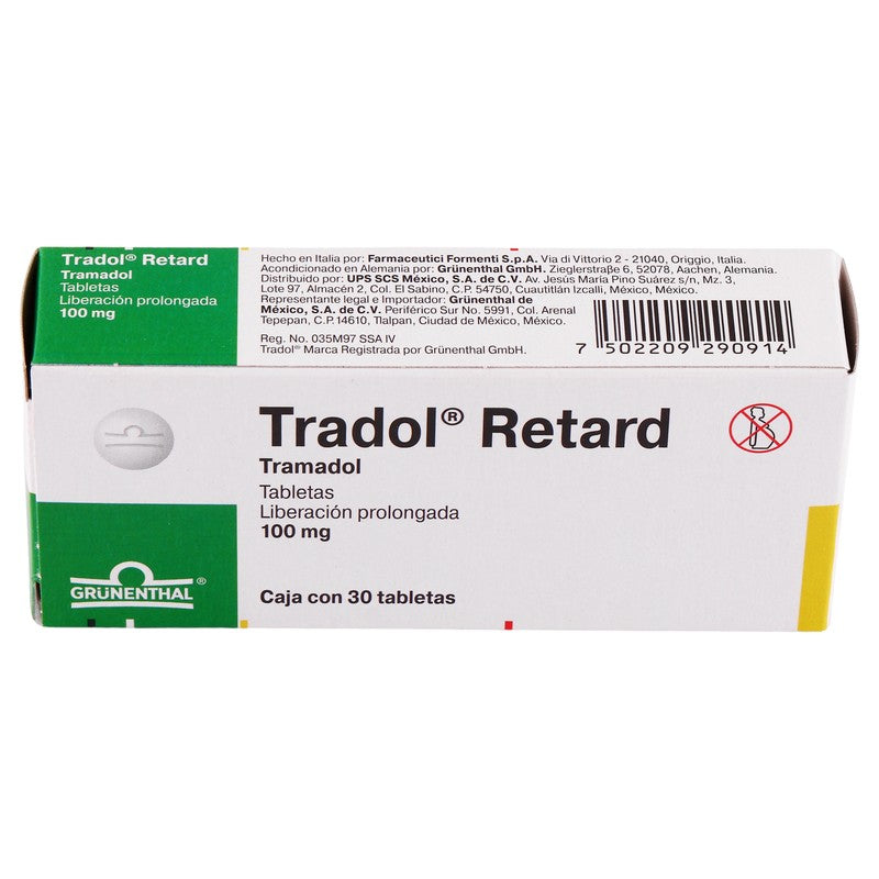 Tradol-Retard 100 Mg Tabletas 30 7502209290914
