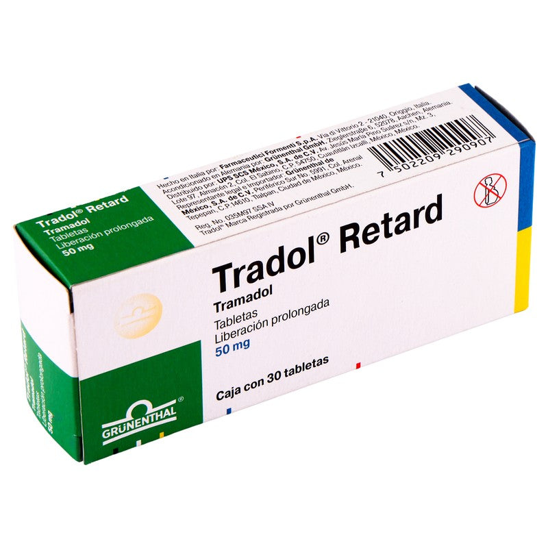 Tradol Retard 50 Mg Con 30 Tabletas 7502209290907 2