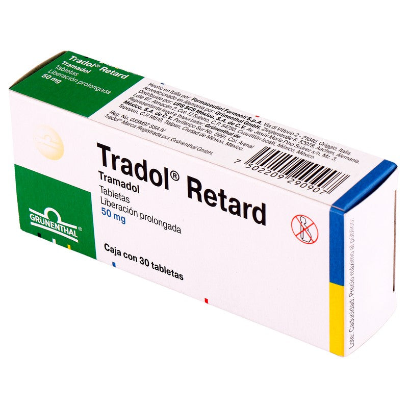 Tradol Retard 50 Mg Con 30 Tabletas 7502209290907 4