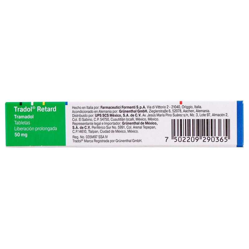 Tradol-Retard 50 Mg Tabletas 10 7502209290365 6