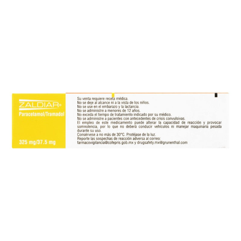 Zaldiar 37.5325 Mg Tabletas 10 7501124760250 5