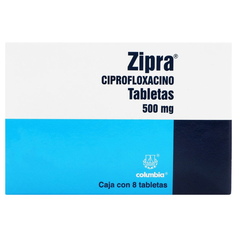 Zipra Ciprofloxacino 500 Mg Con 8 Tabletas 7501086317455