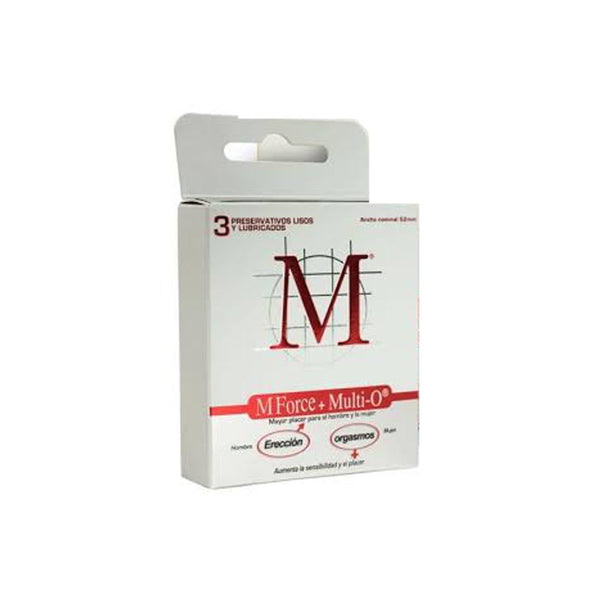 Preservativo M Force & Multio Cart Con 3 Piezas Preservativo M Force & Multio Cart Con 3 Piezas
