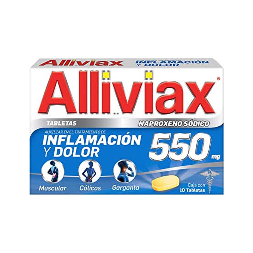 Alliviax 550 Mg Tabletas Con 10