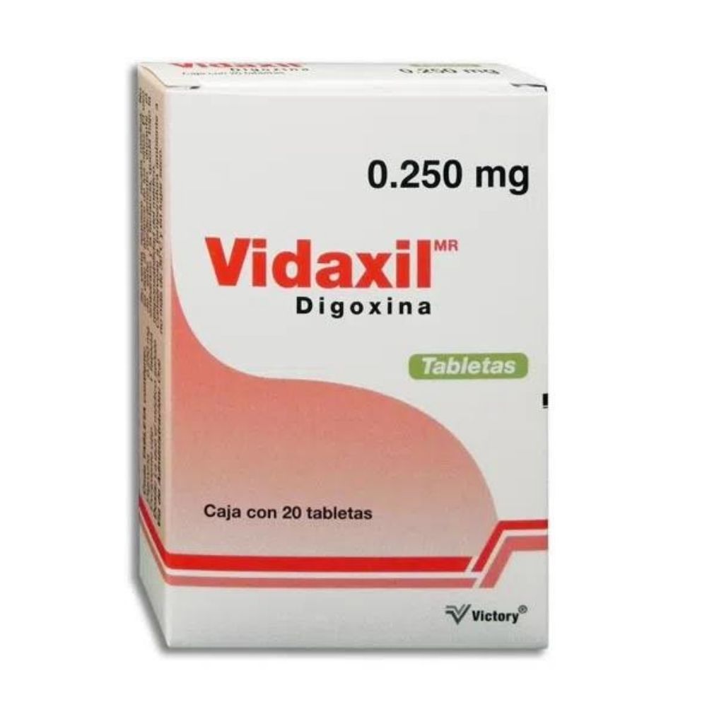 VIDAXIL (DIGOXINA) 0.250 MG CON 20 TABLETAS
