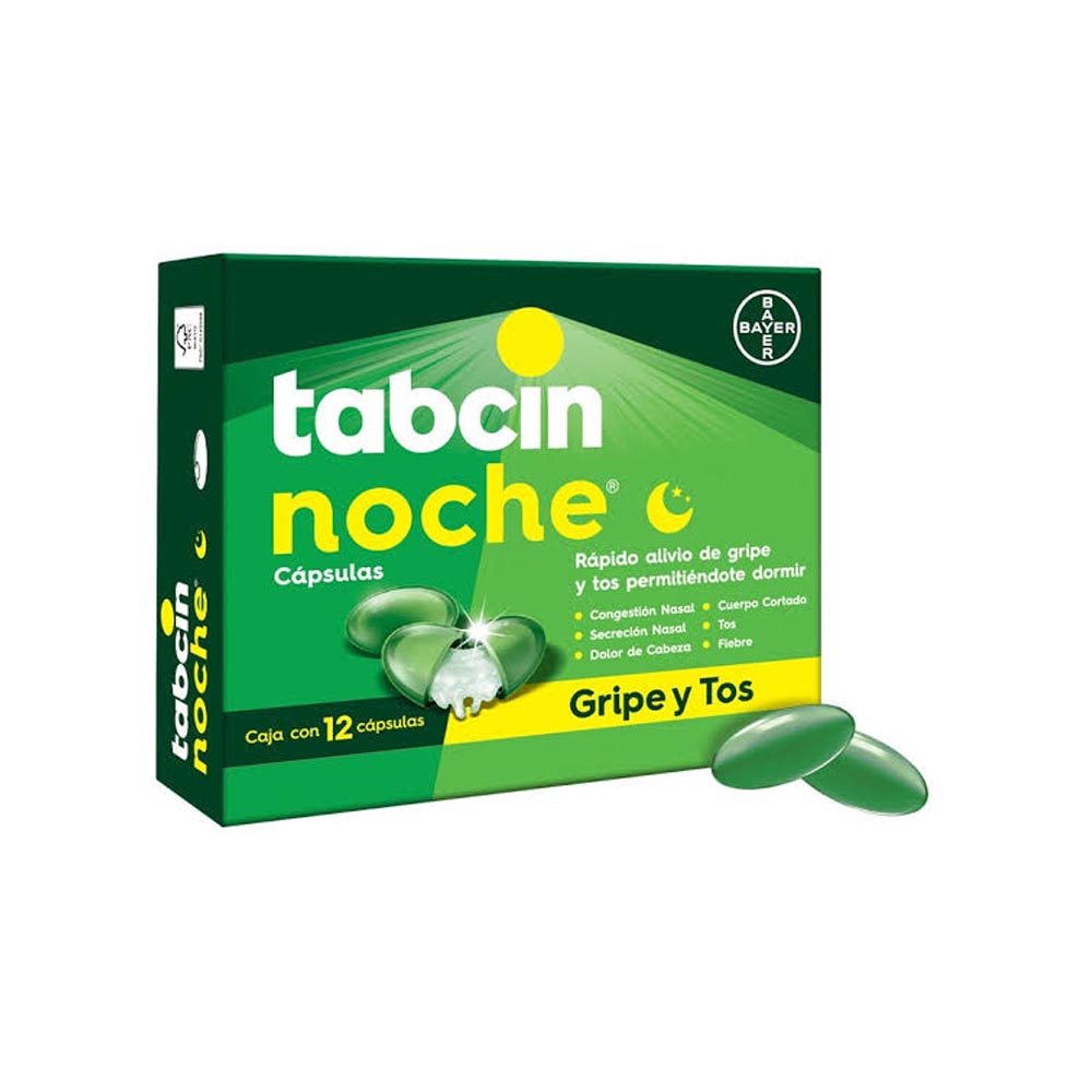 Tabcin Noche Capsulas Con 12