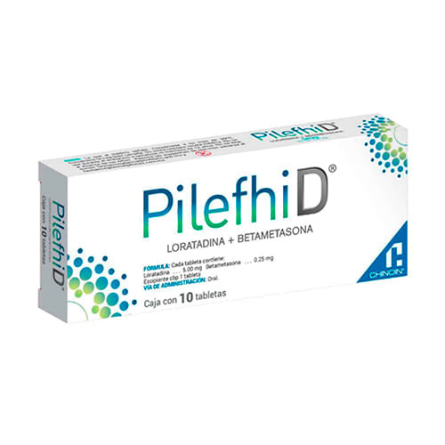 Pilefhid 5.0/0.25 Mg 10 Tabletas