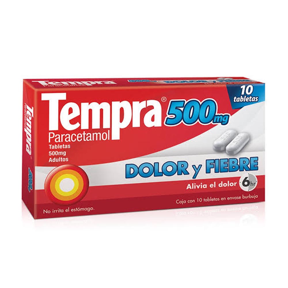 Tempra 500 Mg Con 10 Tabletas