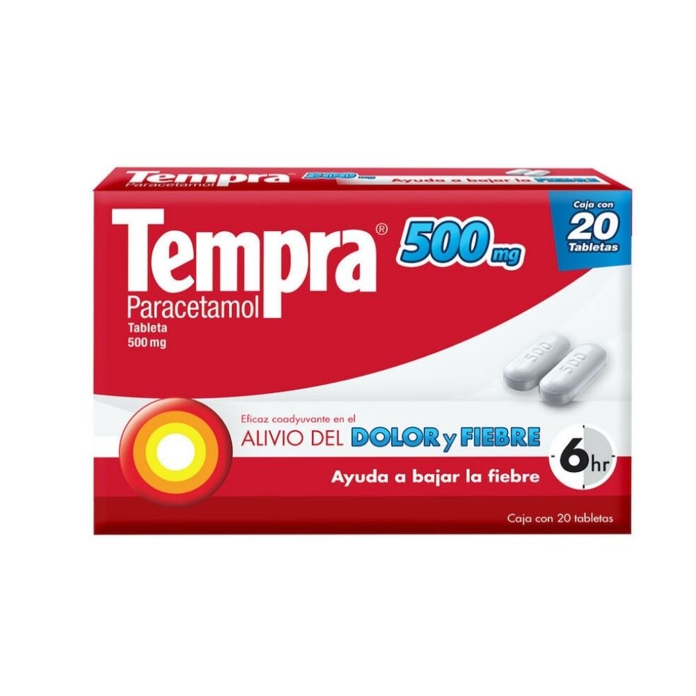 Tempra 500 Mg Caplets Con 20