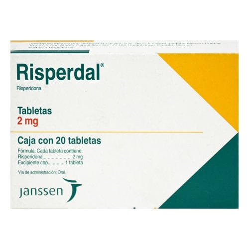 Risperdal 2 Miligramos Tabletas 20