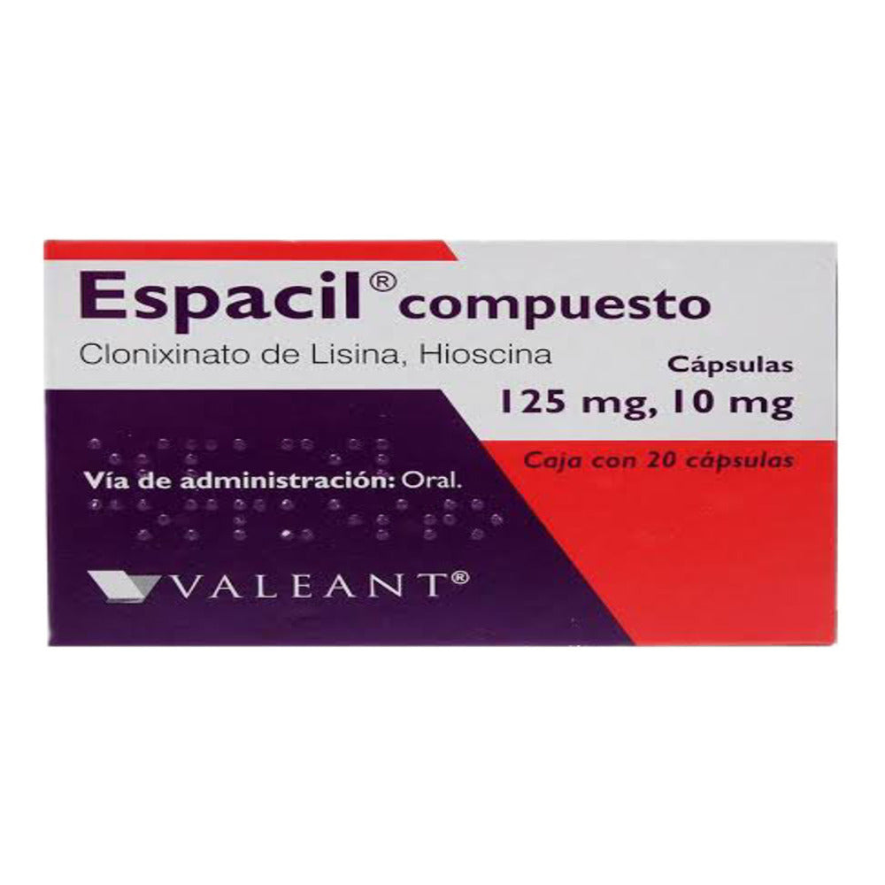 Espacil Comp 125/10Mg Con 20 Capsulas