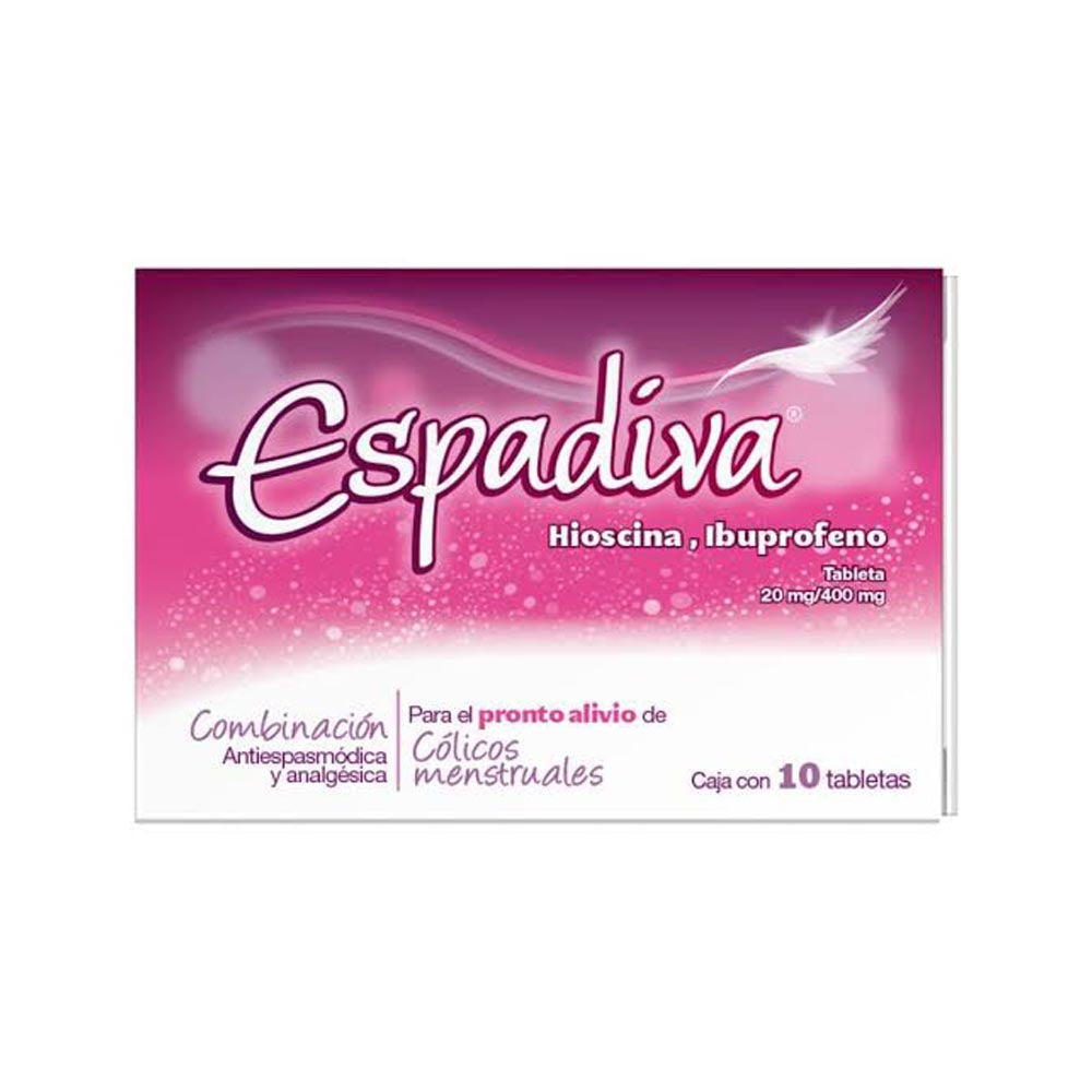 Espadiva Butilhioscina/Ibuprofeno 20/400 Mg C/10 Piezas