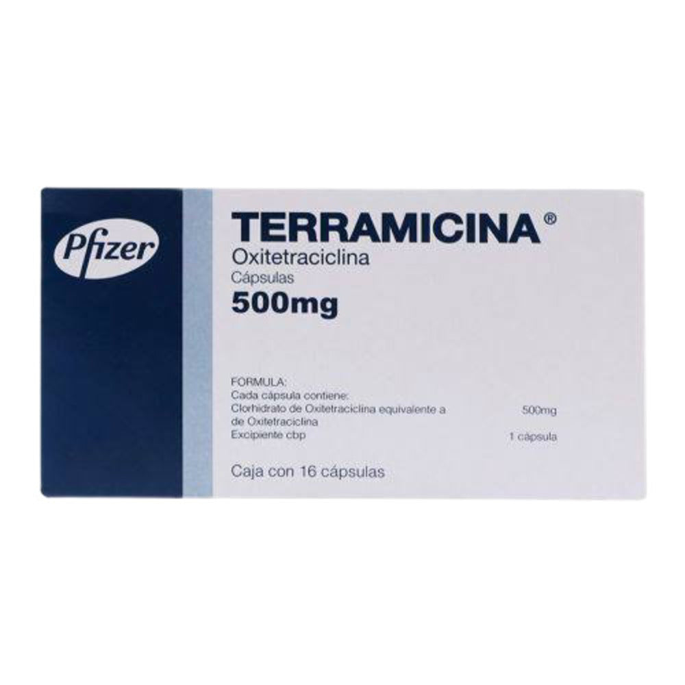 Terramicina 500 Mg Capsulas 16