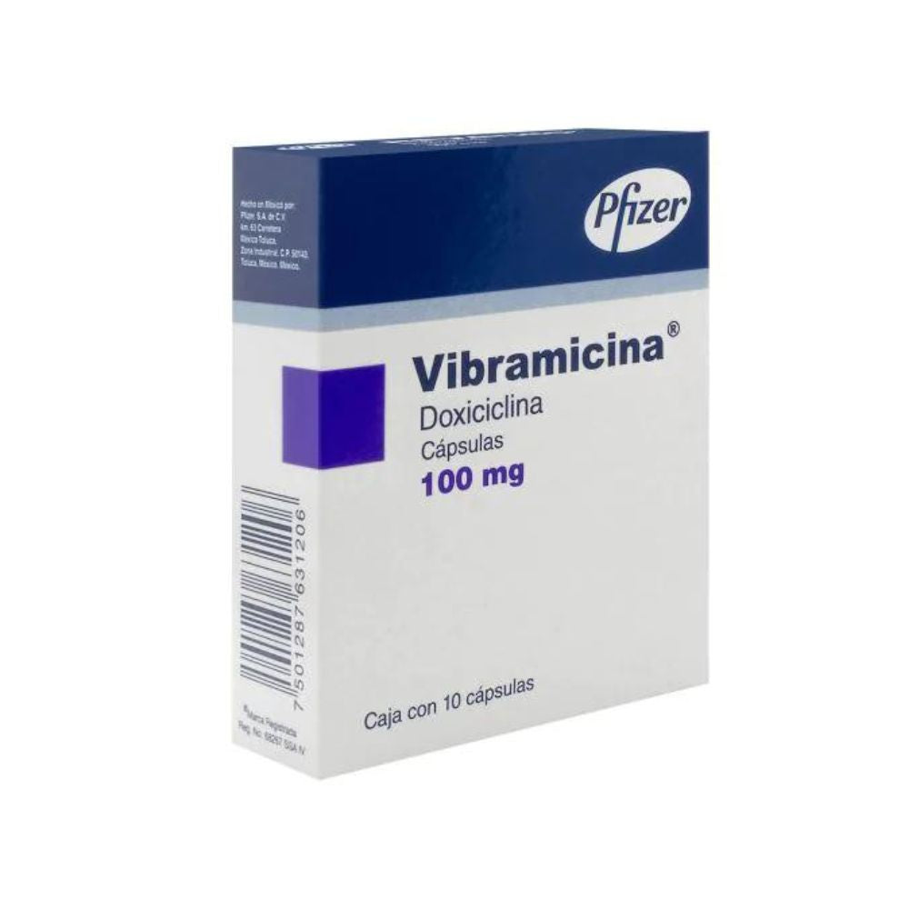 Vibramicina 100 Mg Con 10 Capsulas