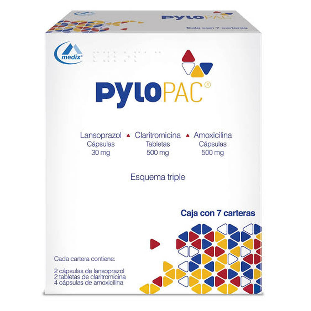 Pylopac Con 7 Carteras C/8 Capsulas Cada Una