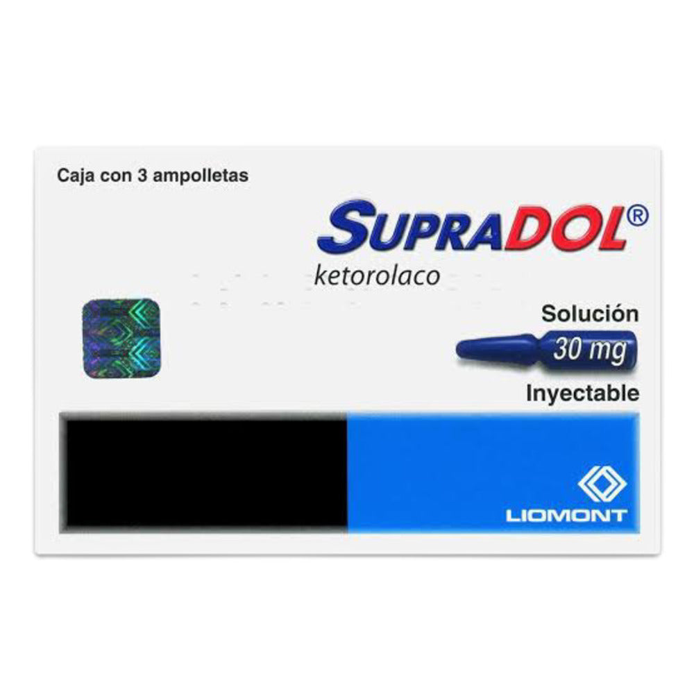 Supradol 30 Mg Solucion Inyectable 3 X 1 Ml