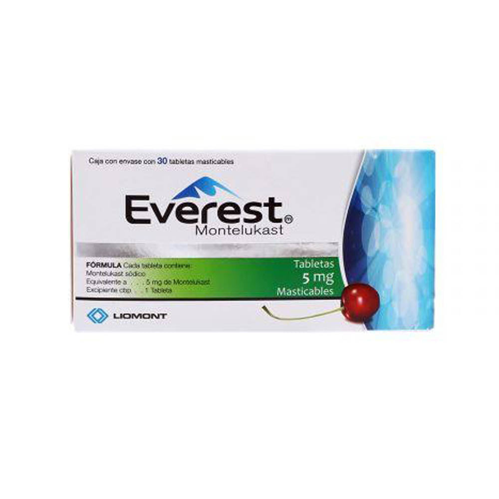 Everest 5 Mg Tabletas Masticables Con 30