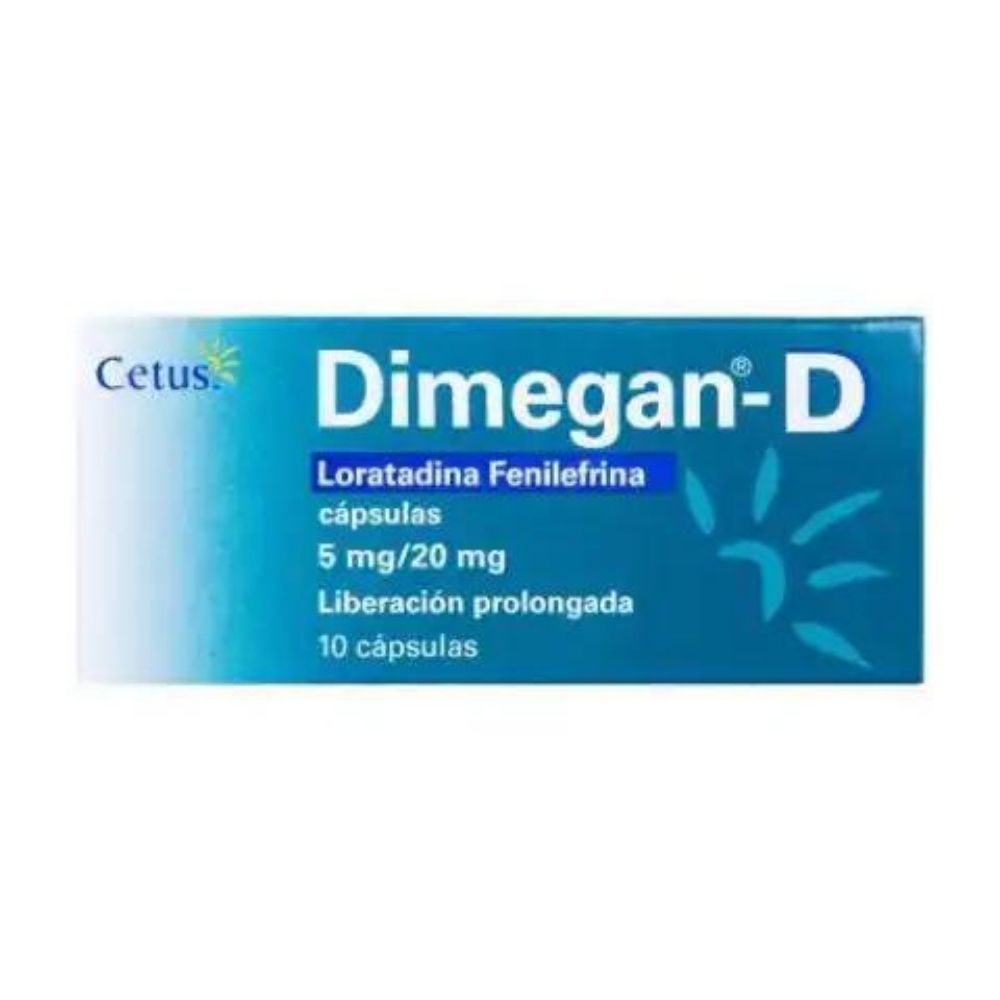 Dimegan-D 5/20 Mg Capsulas Con 10
