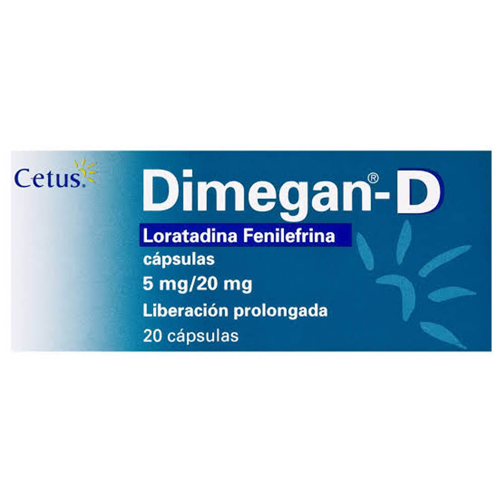 Dimegan-D 5/20 Mg Con 20 Capsulas 