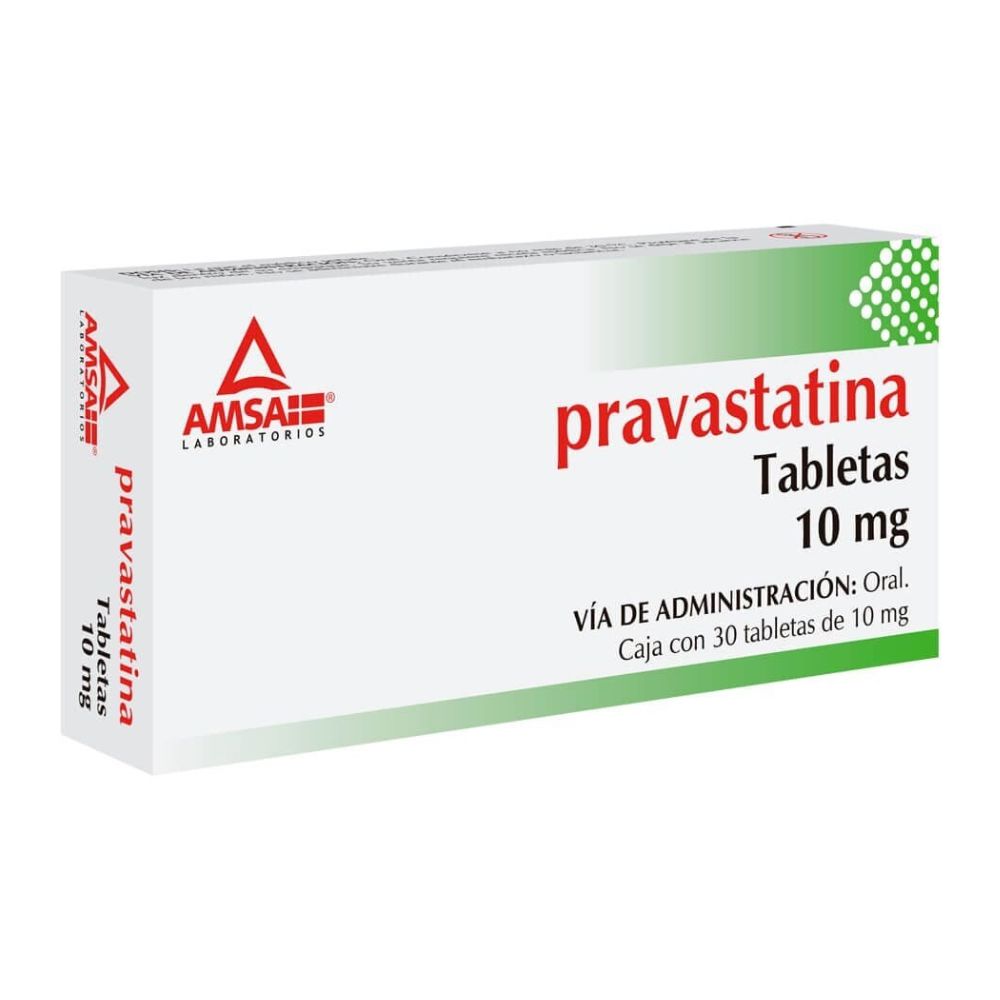 Pravastatina 10 Mg Con 30 Tabletas