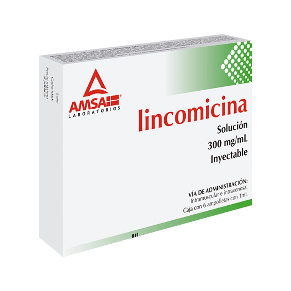 LINCOMICINA 300 MG/1 ML SOLUCIÓN CON 6 AMP