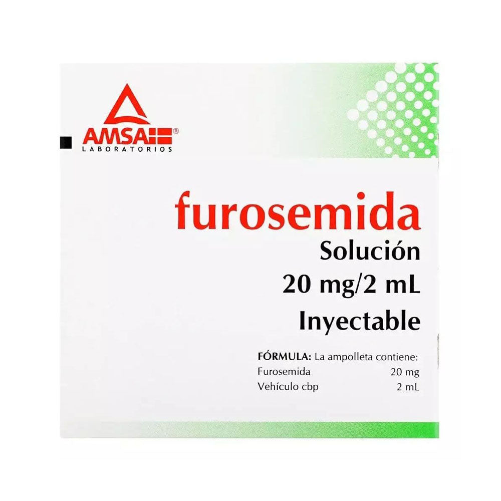 Furosemida 20 Mg Con 5 Ampolletas 2 Ml Amsa