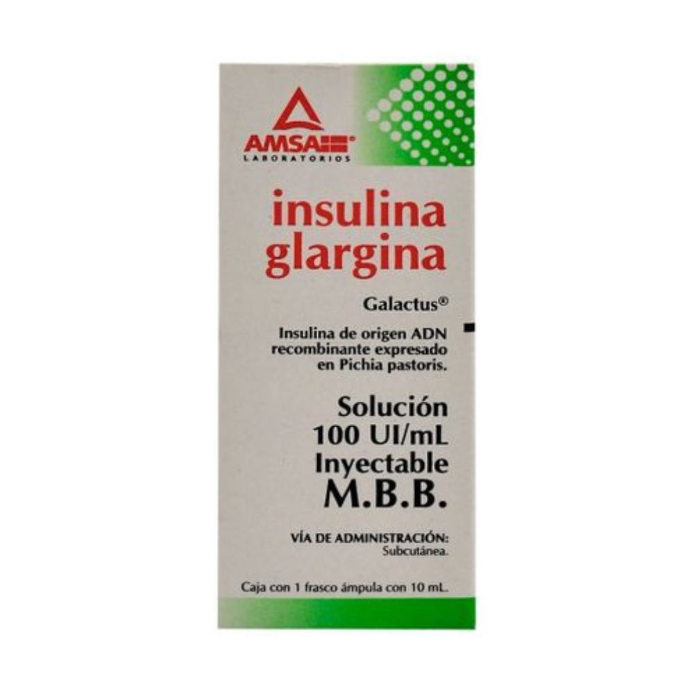 Insulina Glargina 100 Ui Frasco 10 Ml Amsa