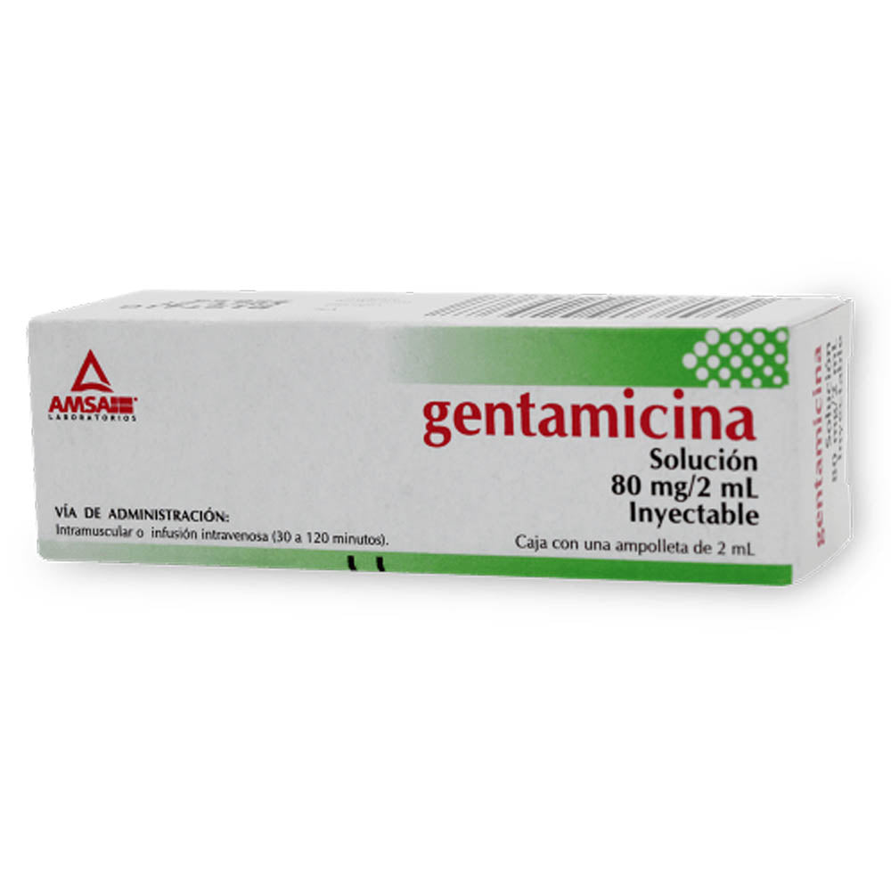 Gentamicina 80Mg S Inyectable 2Ml 