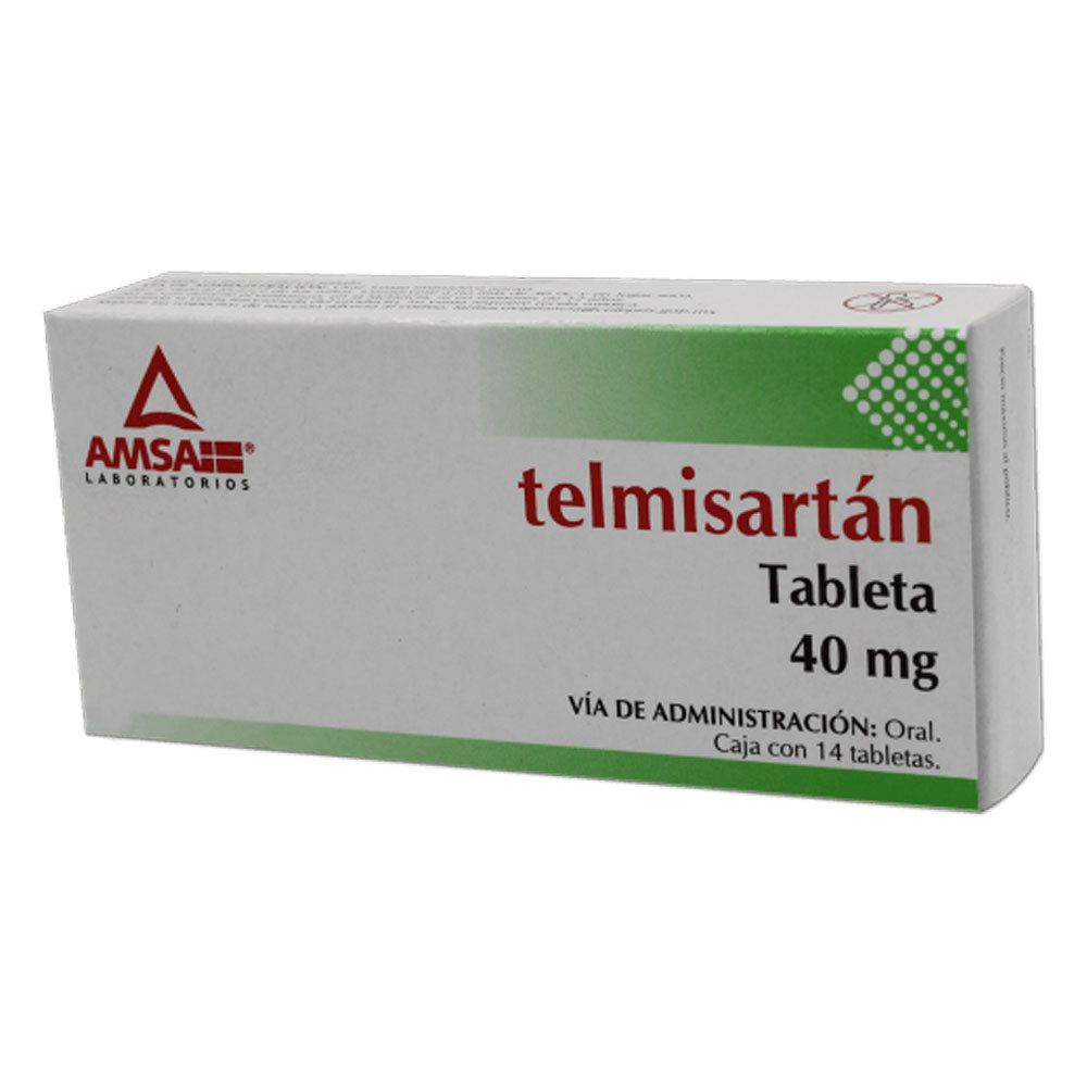 Telmisartan 40 Mgs Con 14 Tabletas