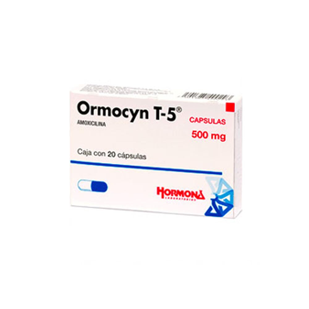 ORMOCYN T-5 (AMOXICILINA) 500 MG CON 20 CAPSULAS