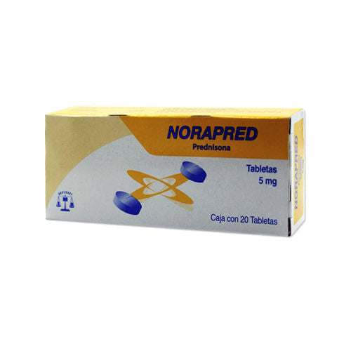 Norapred (Prednisona) 5 Mg Con 20 Tabletas