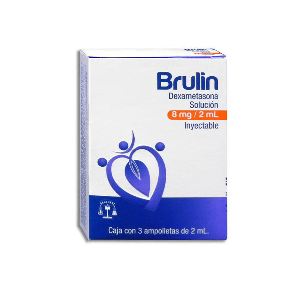 BRULIN (DEXAMETASONA) FA 8 MG CON 3 AMPOLLETAS 2 ML