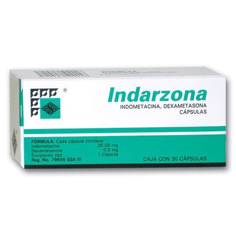 INDARZONA (INDOMETACINA/DEXAMETASONA) CON 30 TABLETAS