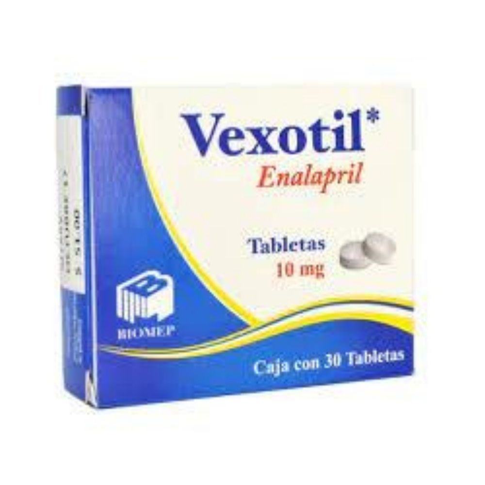 Vexotil (Enalapril) 10 Mg Con 30 Tabletas