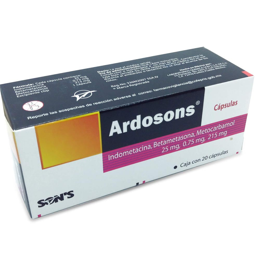 ARDOSONS (INDOME/BETAMETOS/METOCARBA) CAPSULAS CON 20