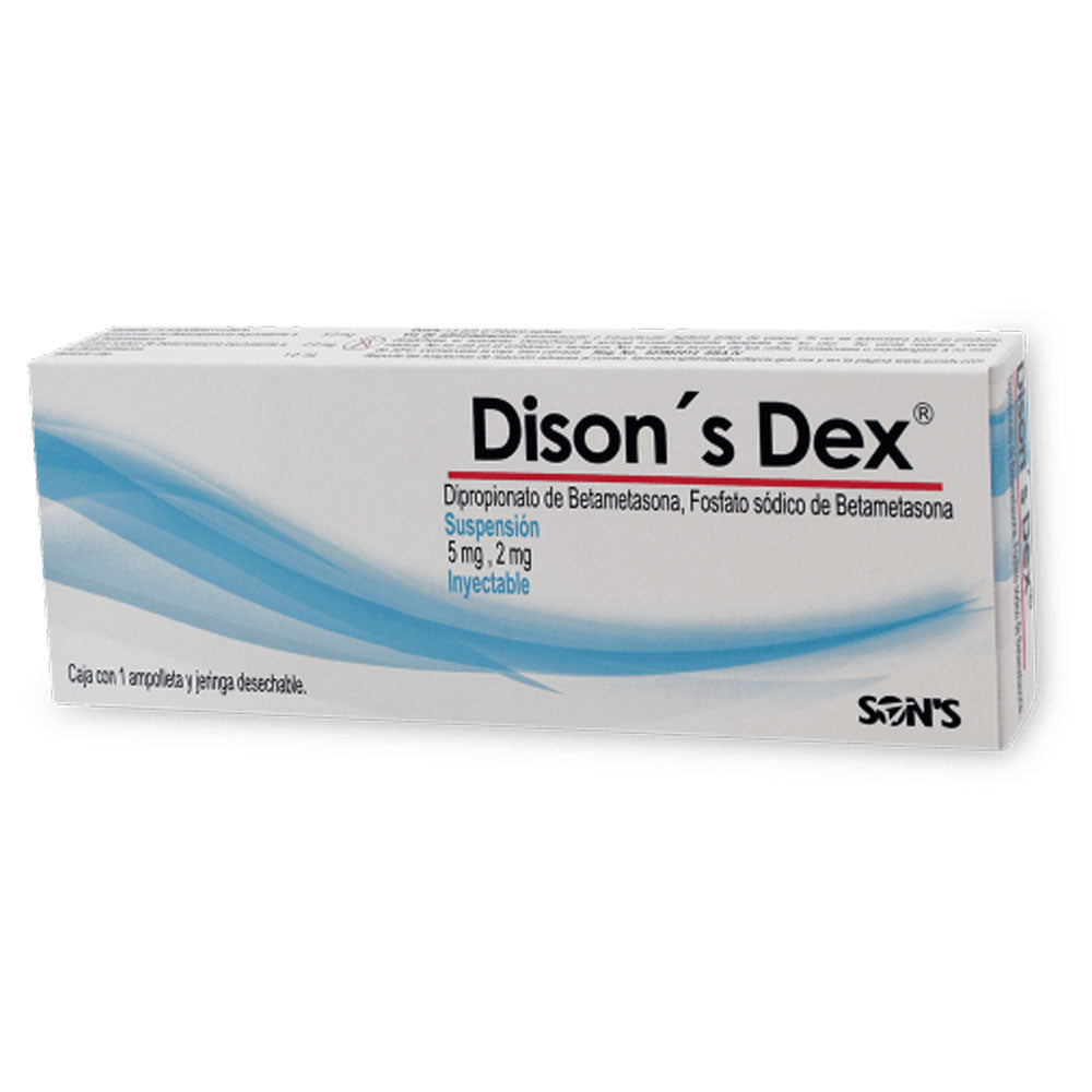 Dison S Dex (Betametasona/Fosfato Sodi) 5 Mg 2 Mg C/1 Ampolleta