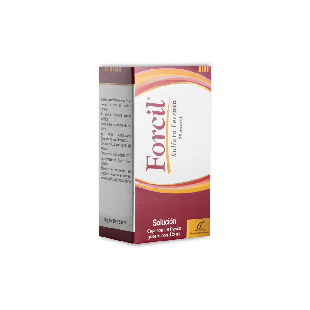 Forcil (Sulfato Ferroso) Gotas 125 Mg/15 Ml
