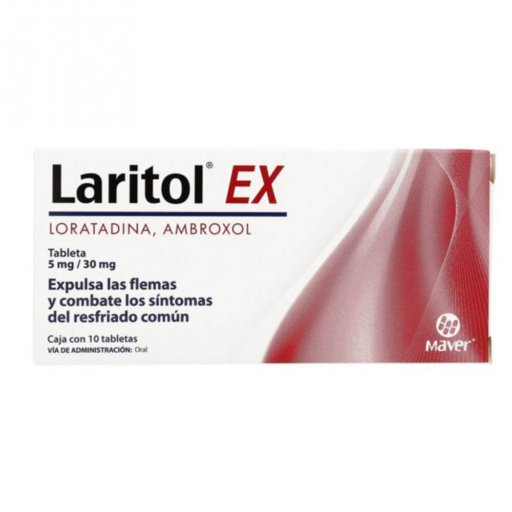 Laritol Ex (Loratadina/Ambroxol) Con 10 Tabletas