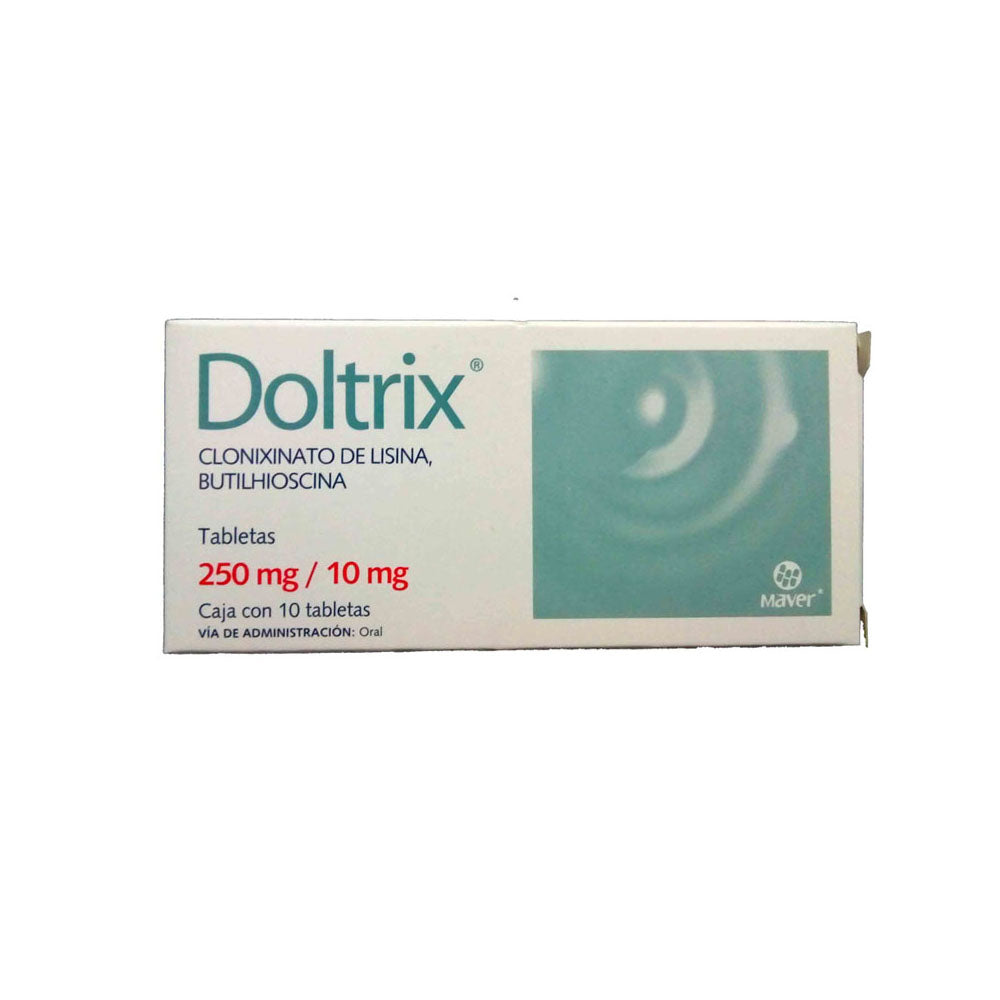 DOLTRIX (CLONIXINATO DE LISINA/BUTILHIOSCINA) 250/10 MG CON 10 TABLETAS