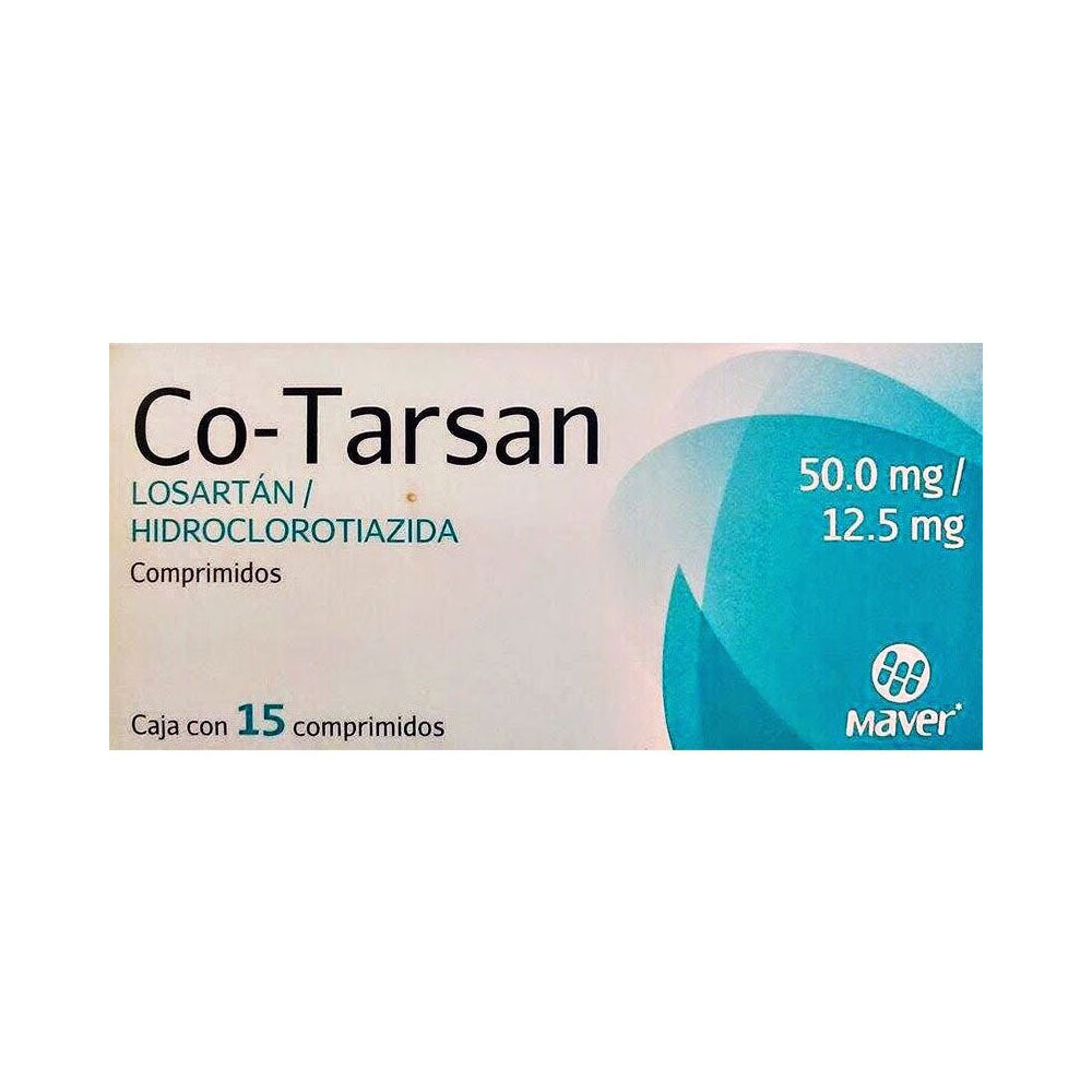 Co-Tarsan (Losartan/Hidroclor) 50/12.5 Con 15 Tabletas