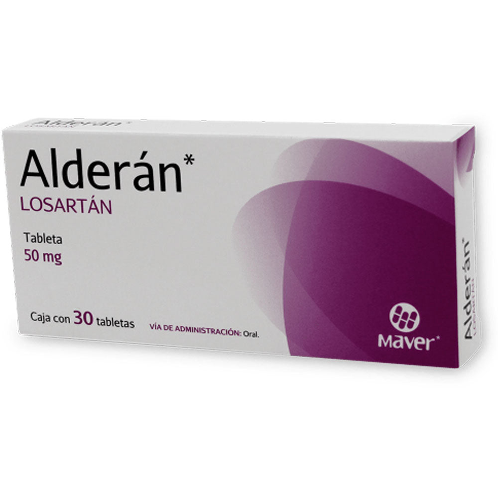 Alderan (Losartan) 50 Mg C 30 Tabletas