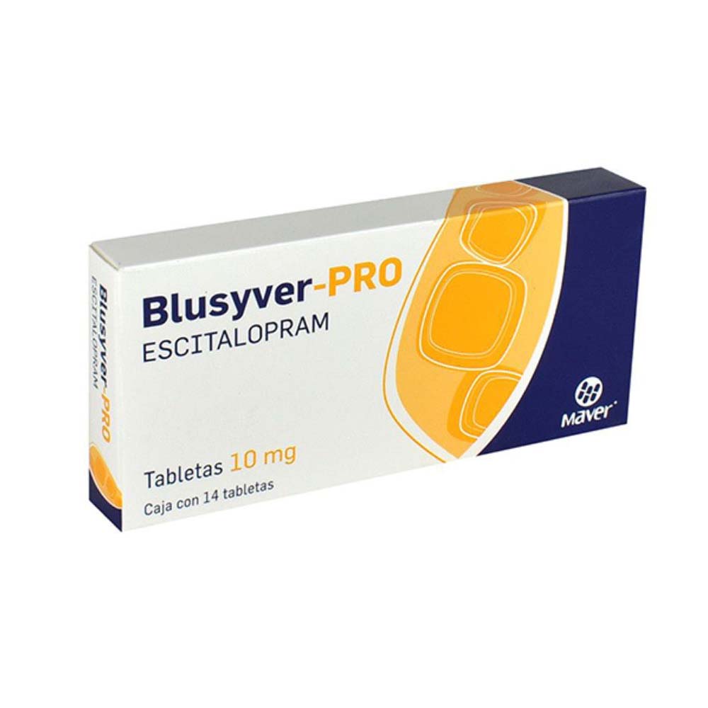 Blusyver-Pro (Escitalopram) 10 Mg Con 14 Tabletas