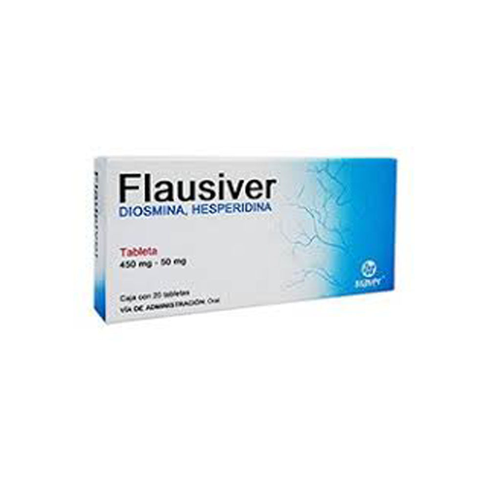Flausiver (Diosmina/Hesperidina) 450Mg/50 Mg Con 20 Tabletas