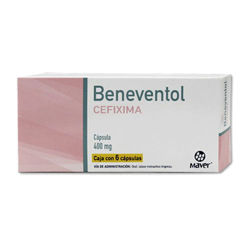 Beneventol (Cefixima) 400 Mg Capsulas 6