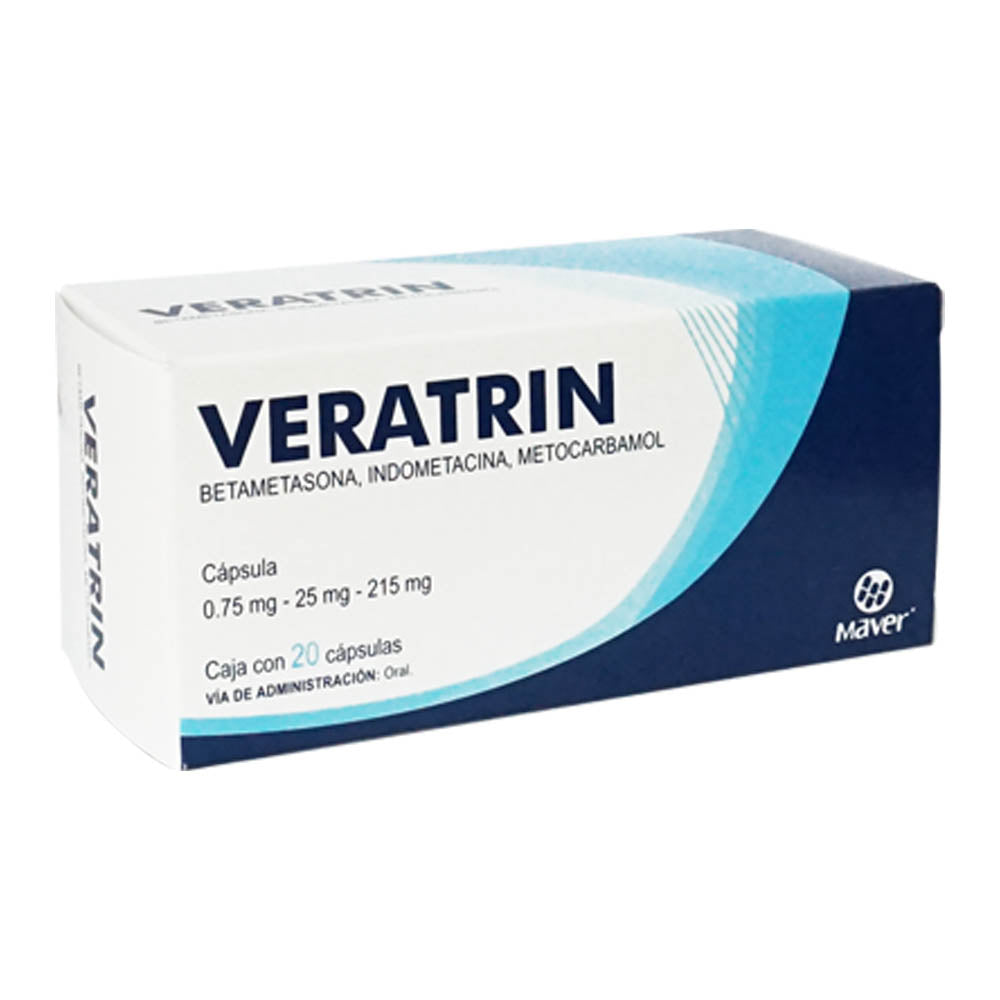 VERATRIN 0.75 MG/25 MG/215 MG 20 CAPSULAS