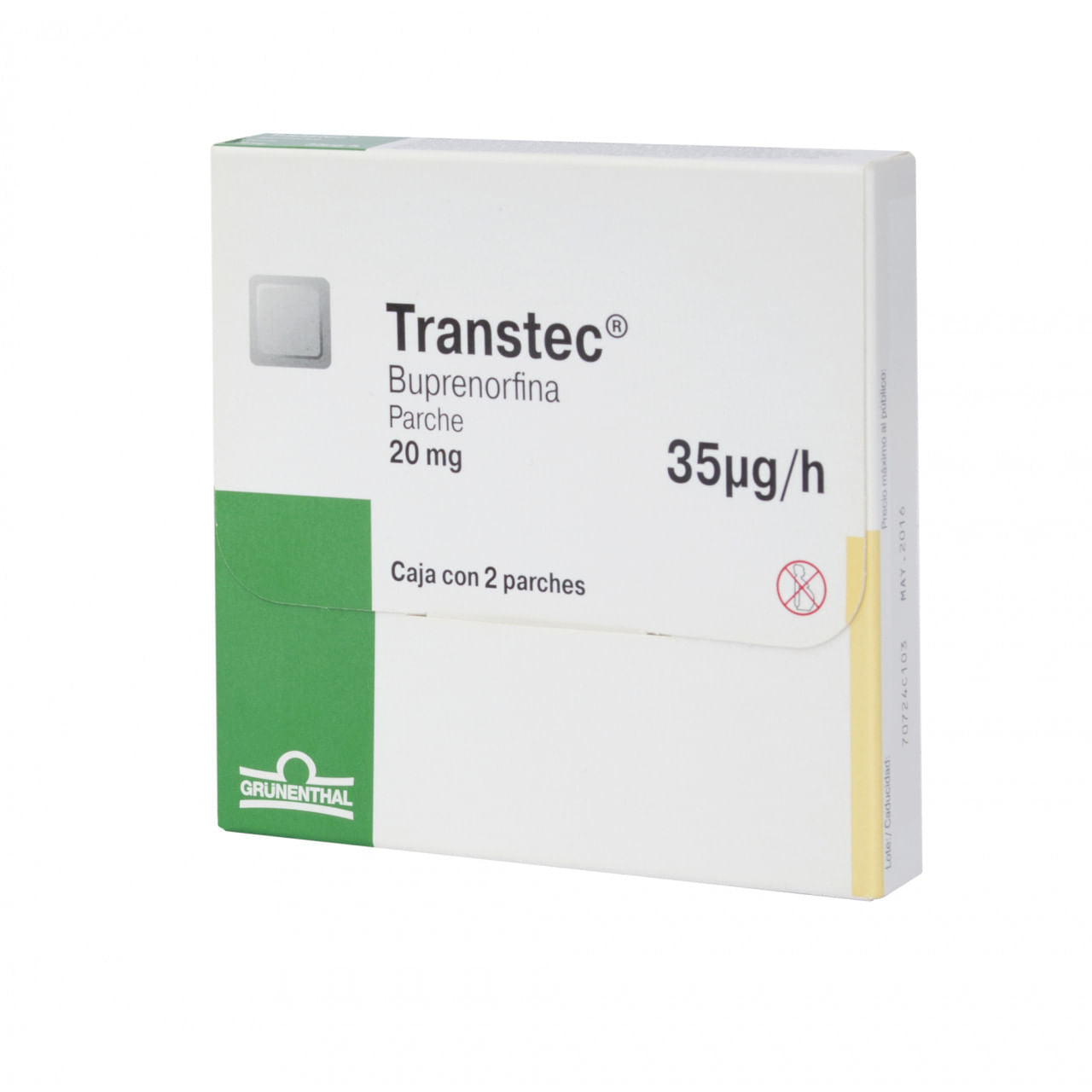 Transtec 20 Mg (35 Mcg) Parches 2