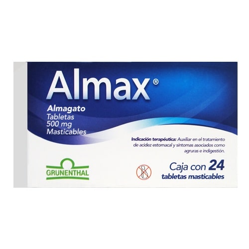Almax 500 Mg Tabletas Masticables Con 24
