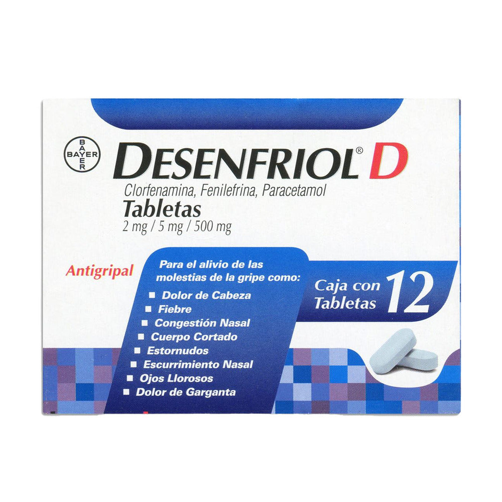 DESENFRIOL-D TABLETAS 12