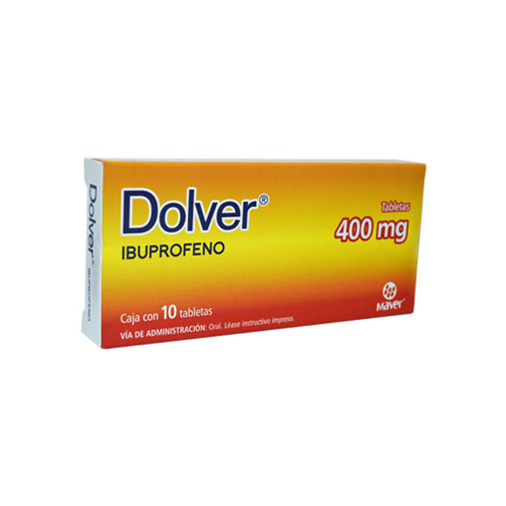 Dolver Ibuprofeno 400 Miligramos  Con 10 Tabletas 